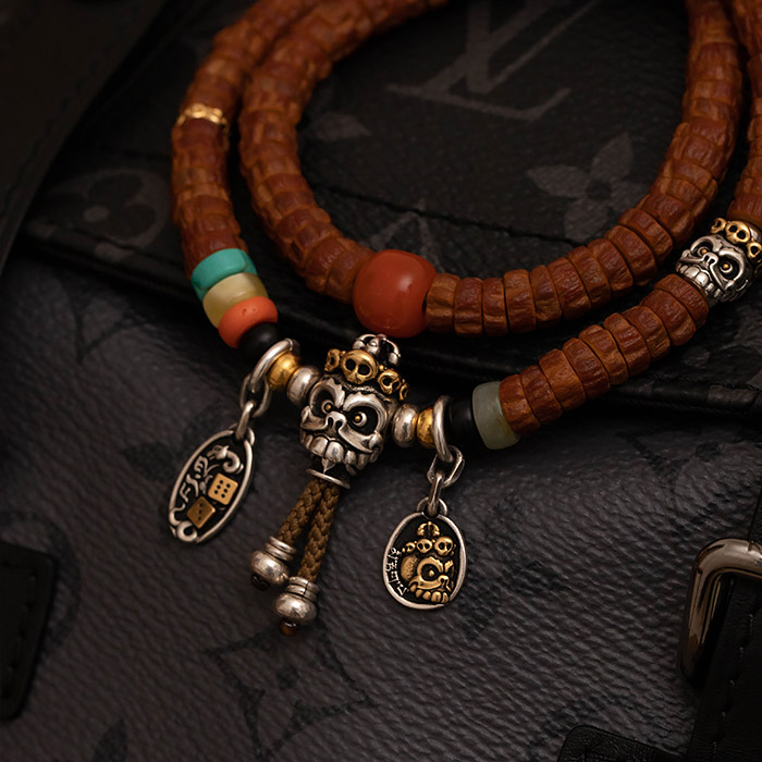 無常母珠「三通」·  珠串配飾  ·  雕金版  /  66800円