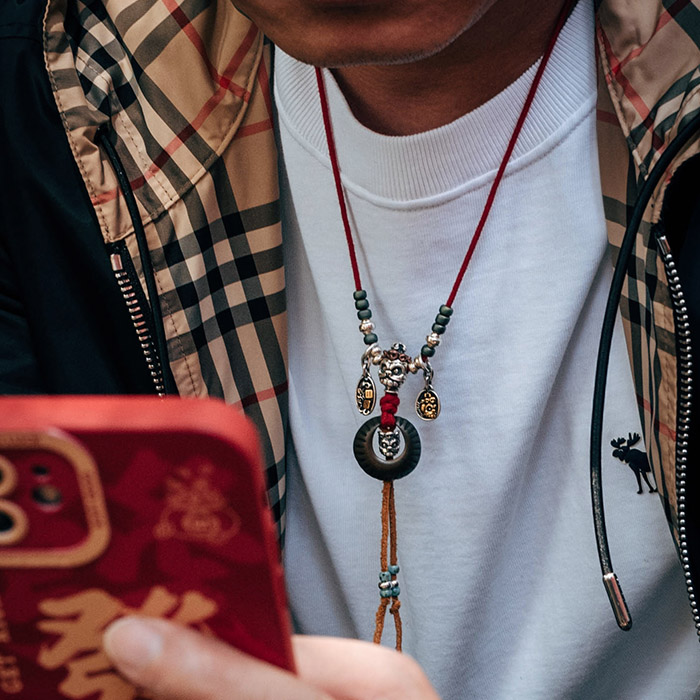 無常母珠「三通」·  珠串配飾  ·  金目版  /  18500円