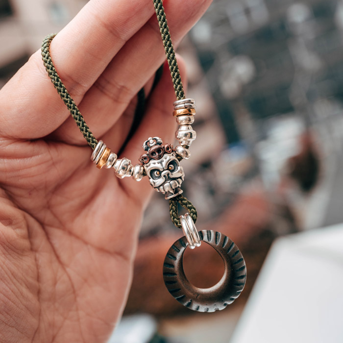 無常母珠「三通」·  珠串配飾  ·  金目版  /  18500円