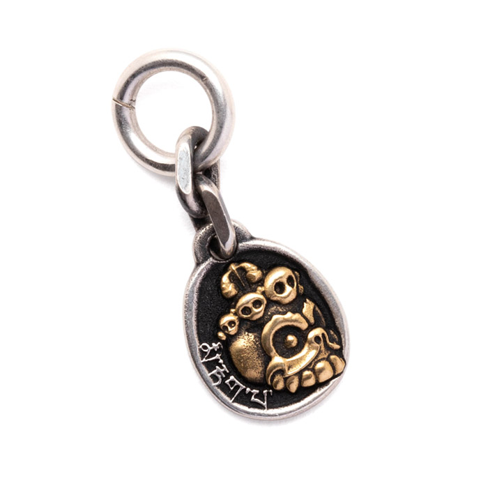 「微笑骷髏」裝飾小吊牌｜雕金版｜38500円