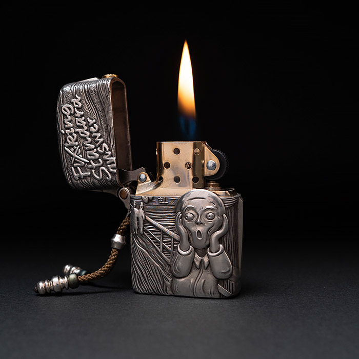「吶喊」打火機外殼｜ 銀款｜108800円（付款後30天內發貨）