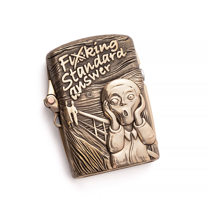 「吶喊」打火機外殼｜銅款｜38800円（付款後30天內發貨）
