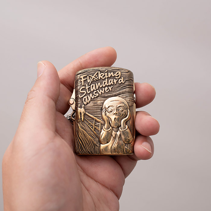 「吶喊」打火機外殼｜銅款｜38800円（付款後30天內發貨）